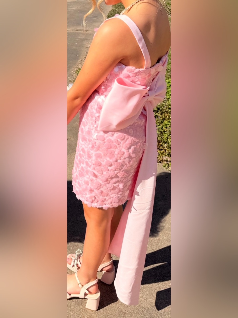 Rare Editions Pink Sequin Party Dress